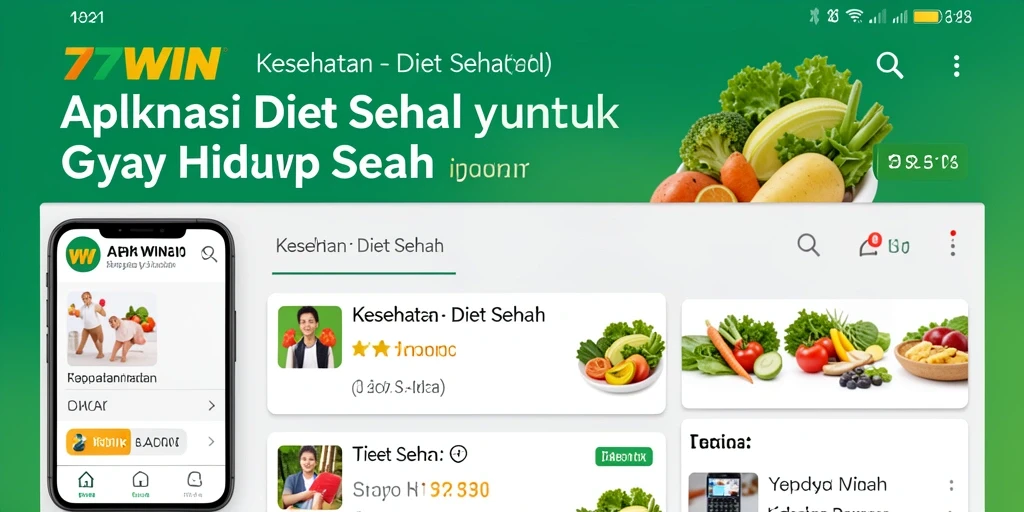Antarmuka aplikasi 77WIN yang sederhana dan informatif.