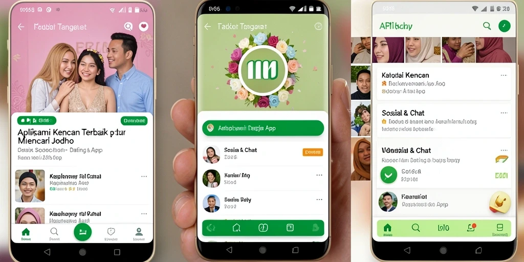 Antarmuka menarik aplikasi kencan API66 dengan fitur canggih.