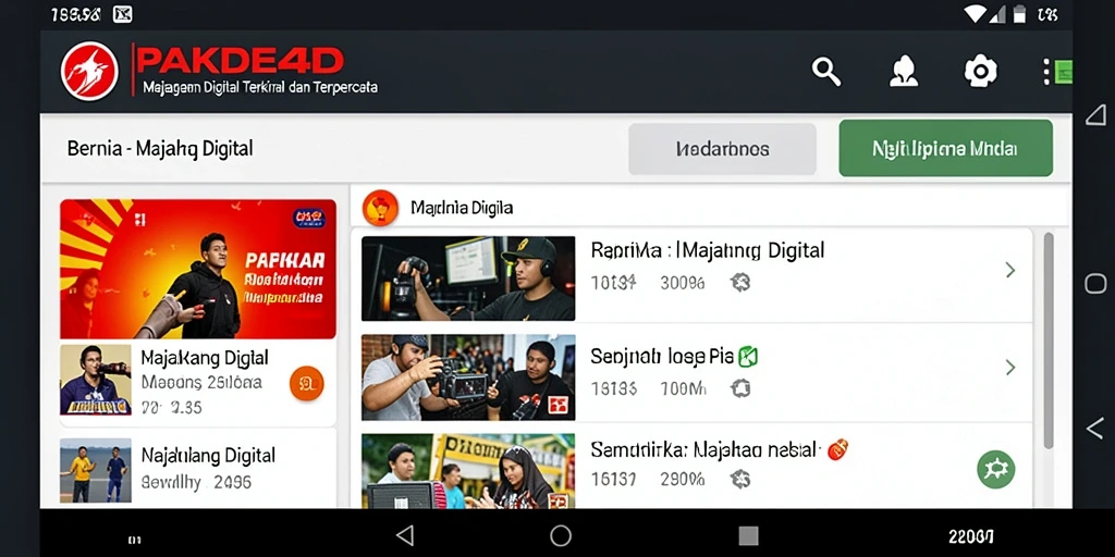 Antarmuka menarik PAKDE4D yang menunjukkan berita terbaru.