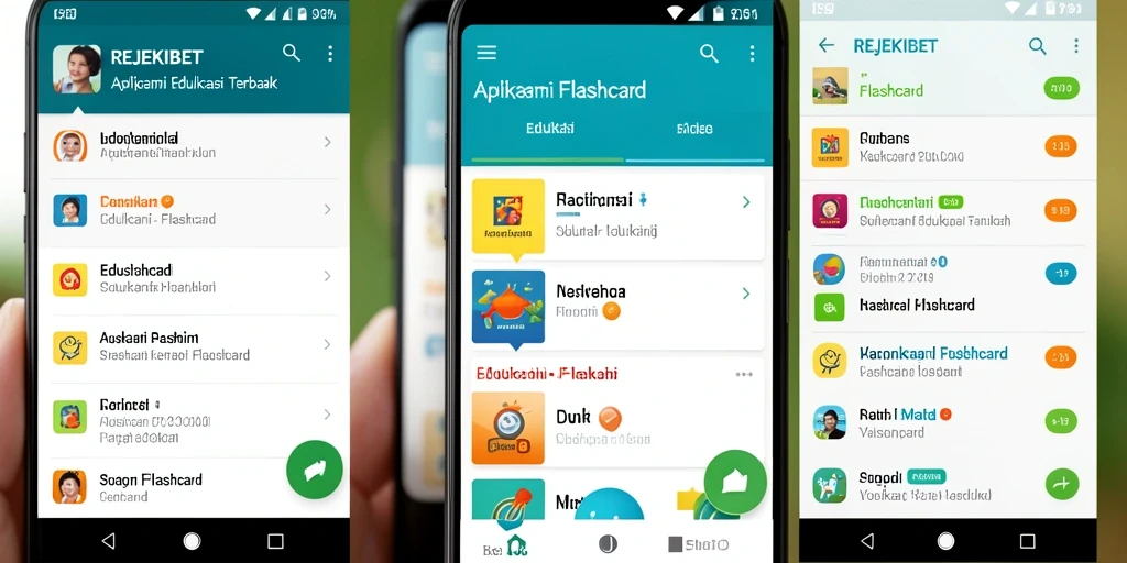 Tampilan antarmuka intuitif dari aplikasi Flashcard REJEKIBET.