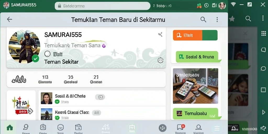Antarmuka SAMURAI555 yang sederhana dan mudah digunakan.
