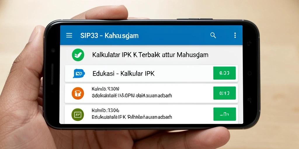 Antarmuka intuitif SIP33 untuk menghitung IPK.