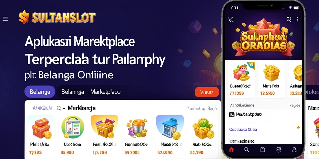 Screenshot antarmuka SULTANSLOT menampilkan fitur belanja yang lengkap.