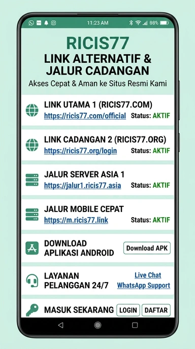Link Alternatif ricis77 untuk Unduh APK Terbaru