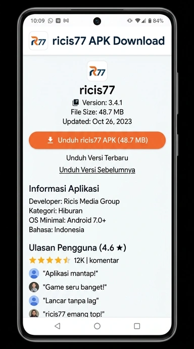 Unduh dan Instal APK ricis77 untuk Android